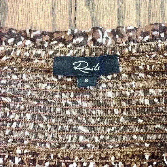 Rails Women’s Addison Smocked Tiered Mini Skirt Animal Print Size Small - Picture 10 of 14